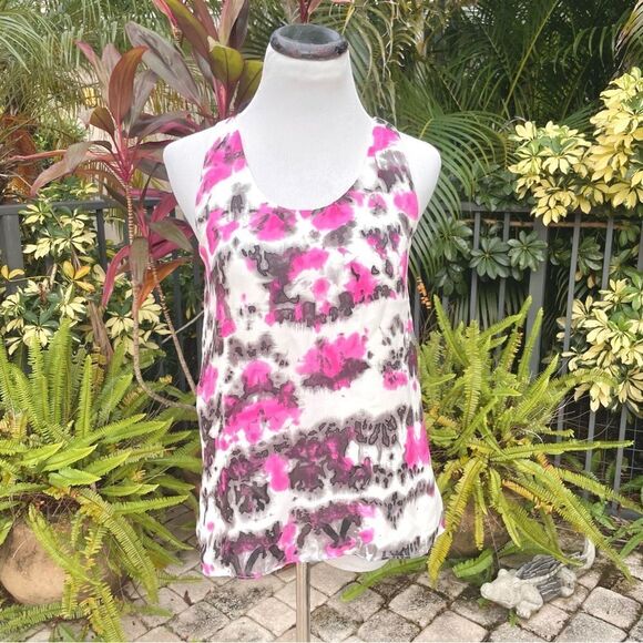 Parker Color Splash Sleeveless Silk Blouse - Picture 2 of 8